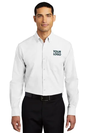 Port Authority SuperPro Custom Oxford Shirts, White