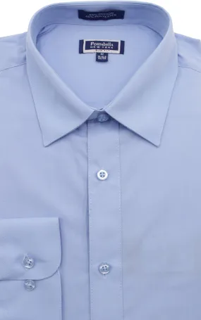 PORTABELLA,SOLID-SPREAD COLLAR-DRESS SHIRTS-S2020-BLUE