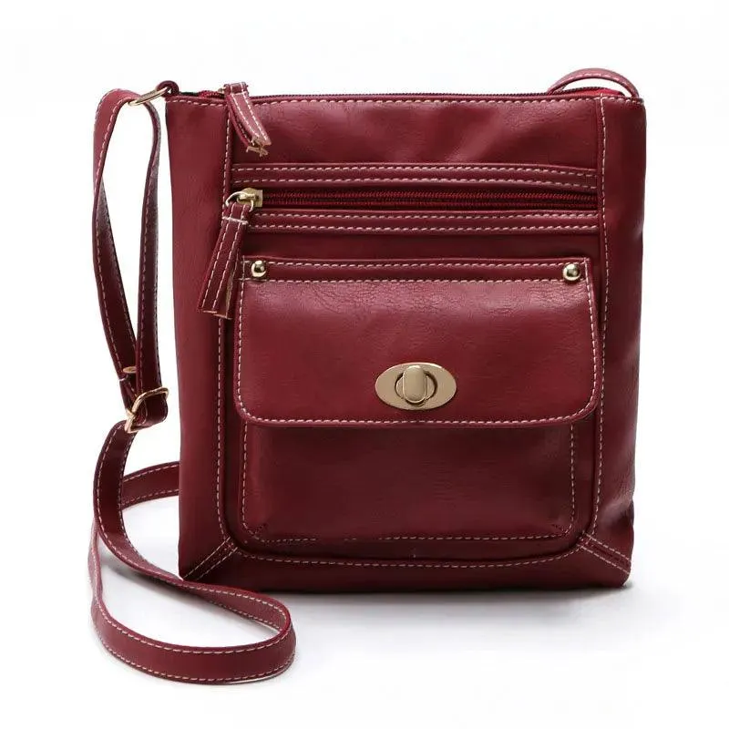 Portable Button Ladies Crossbody Shoulder Bag