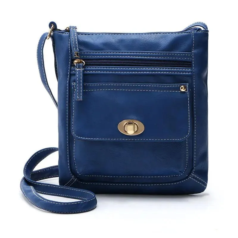 Portable Button Ladies Crossbody Shoulder Bag