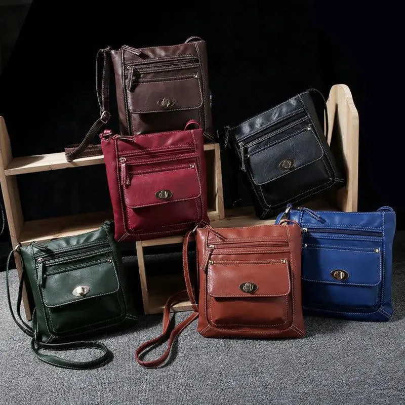 Portable Button Ladies Crossbody Shoulder Bag