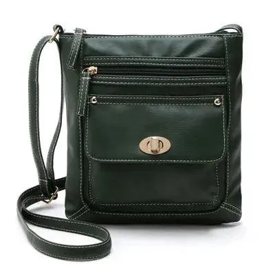 Portable Button Ladies Crossbody Shoulder Bag
