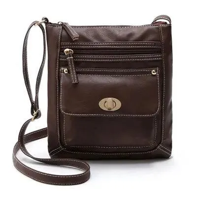 Portable Button Ladies Crossbody Shoulder Bag