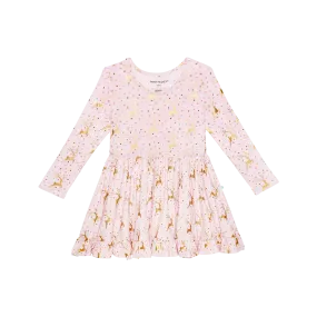 Posh Peanut Ryleigh Long Sleeve Ruffled Twirl Dress