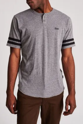 Potrero II S/S Henley - Heather Grey/Black