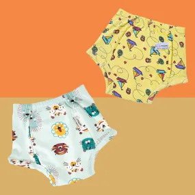 Potty Training Pants Sailing Boat & Roaring Lion Print - Pack of 2