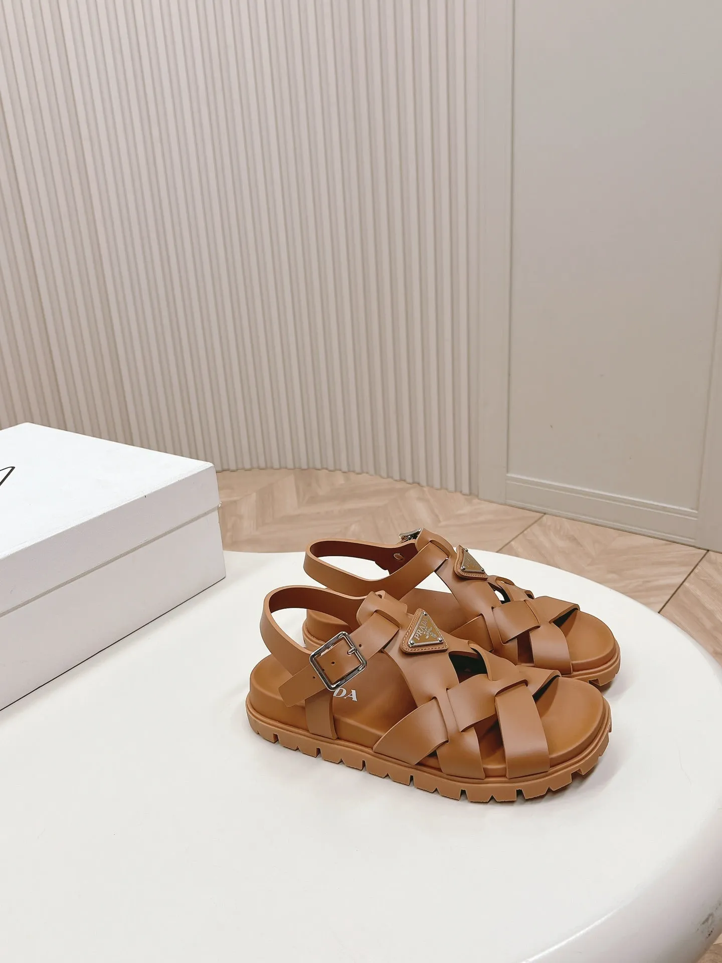 Pra Interwoven Straps Sandals 30 Tan