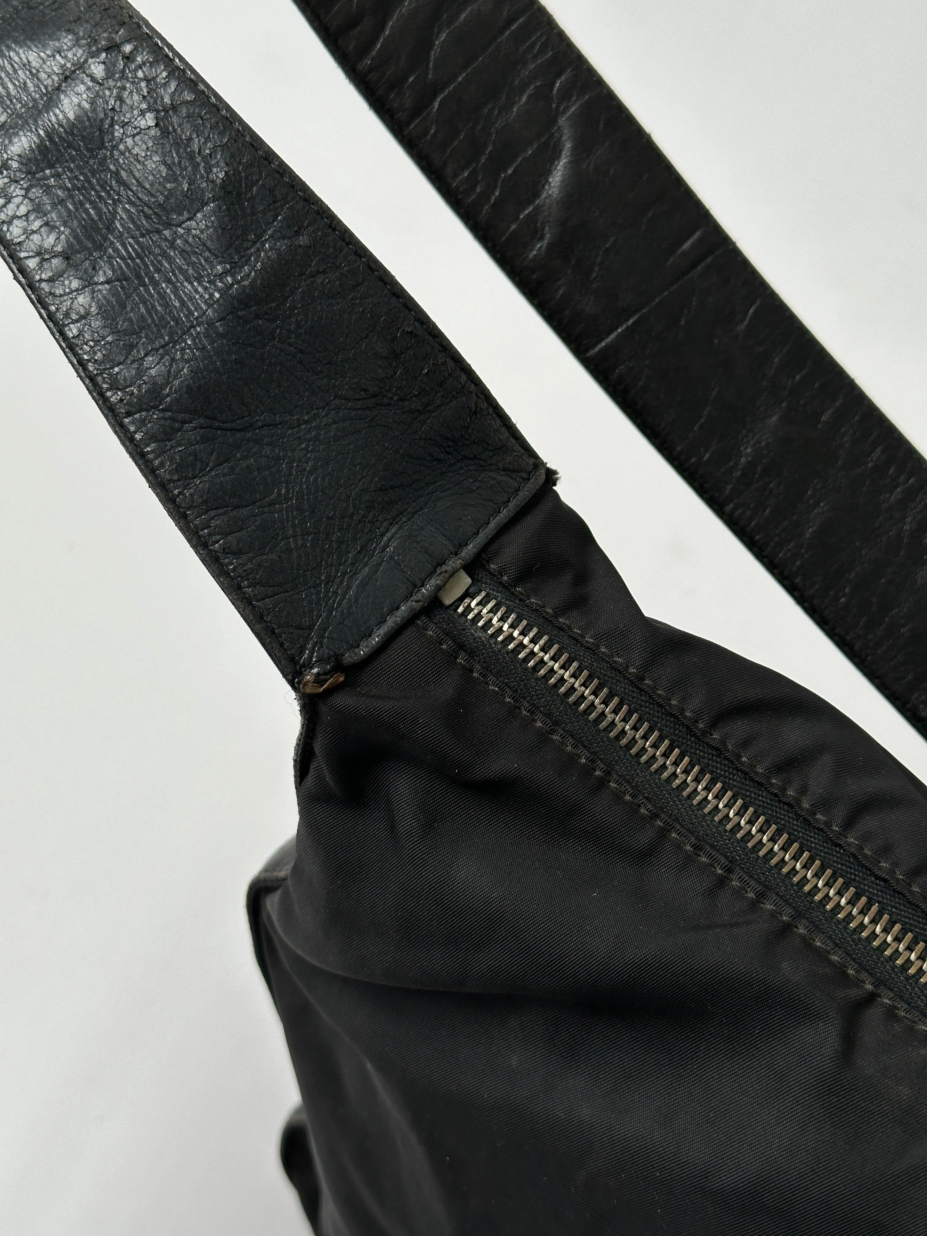Prada Nylon Leather Crossbody Bag