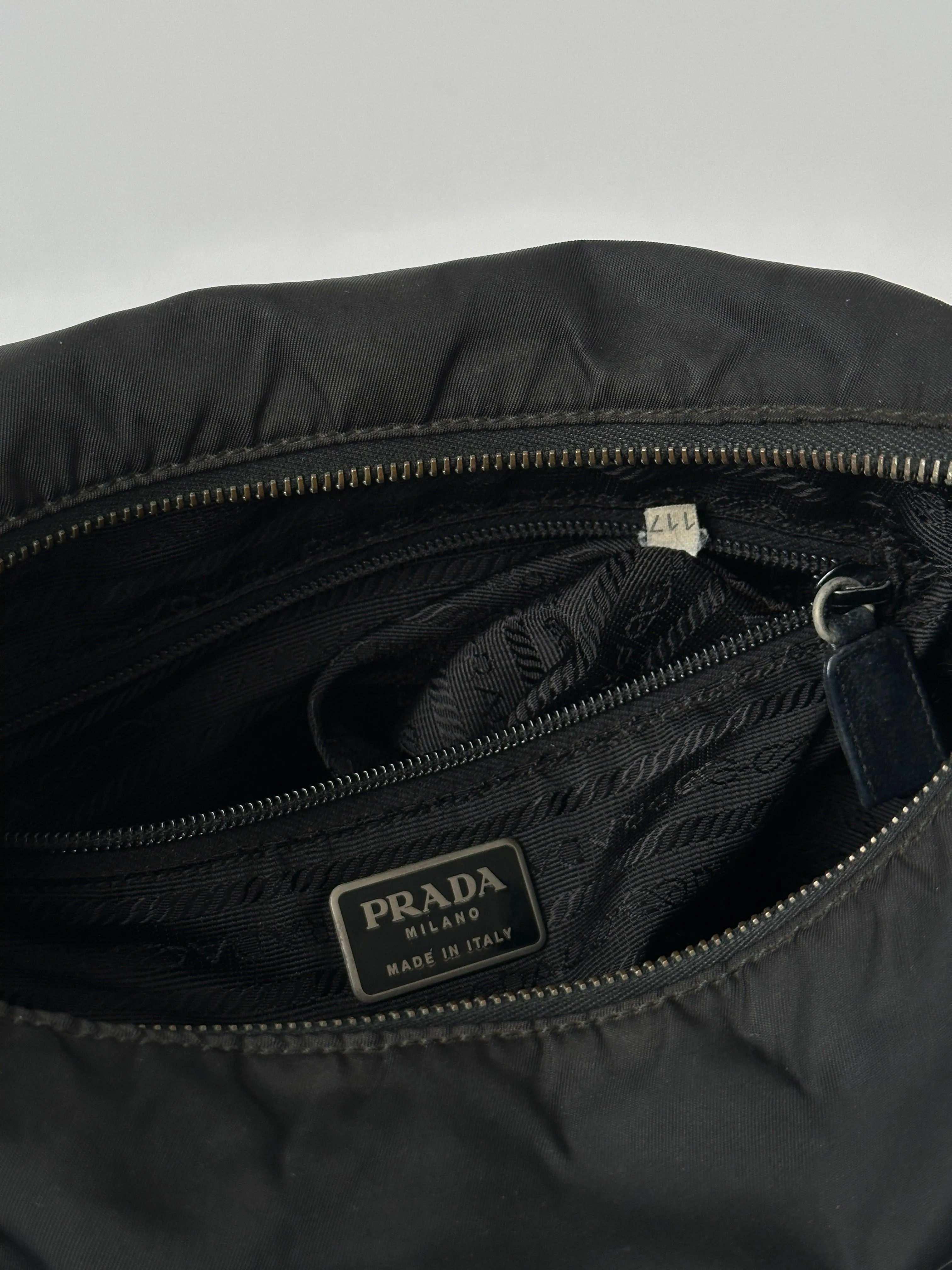 Prada Nylon Leather Crossbody Bag