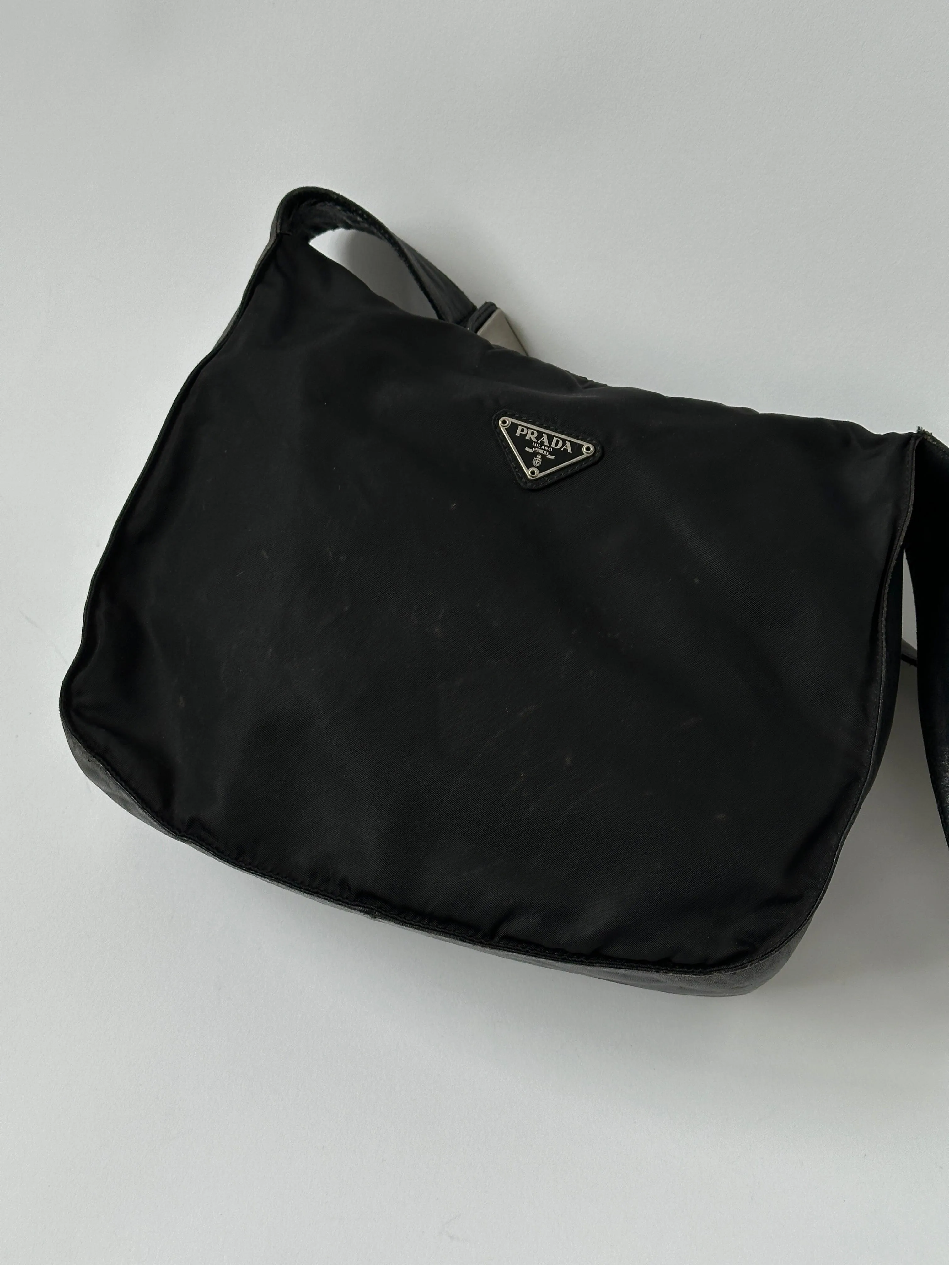 Prada Nylon Leather Crossbody Bag