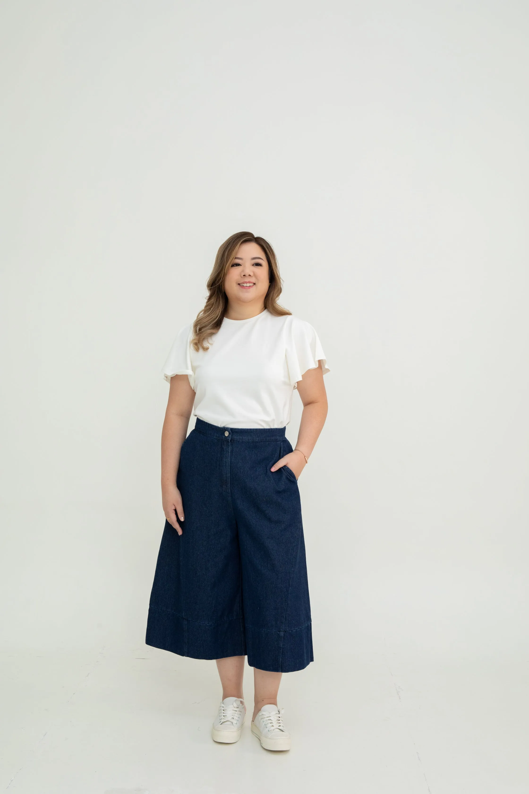 PRE-ORDER | Soft Denim Culottes (Dark Wash)