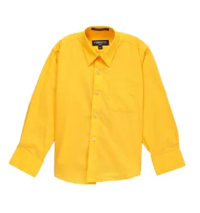 Premium Solid Cotton Blend Dark Yellow Shirt