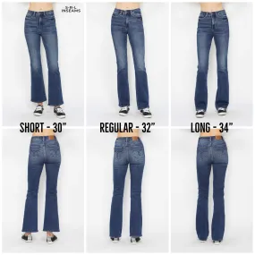 PreOrder - Judy Blue High Waist Tummy Control Embroidered Back Pocket Bootcut Jeans - AVAILABLE IN 3 LENGTHS