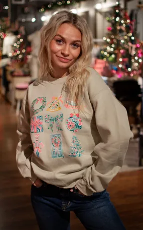 Preppy Colorful Christmas Crewneck