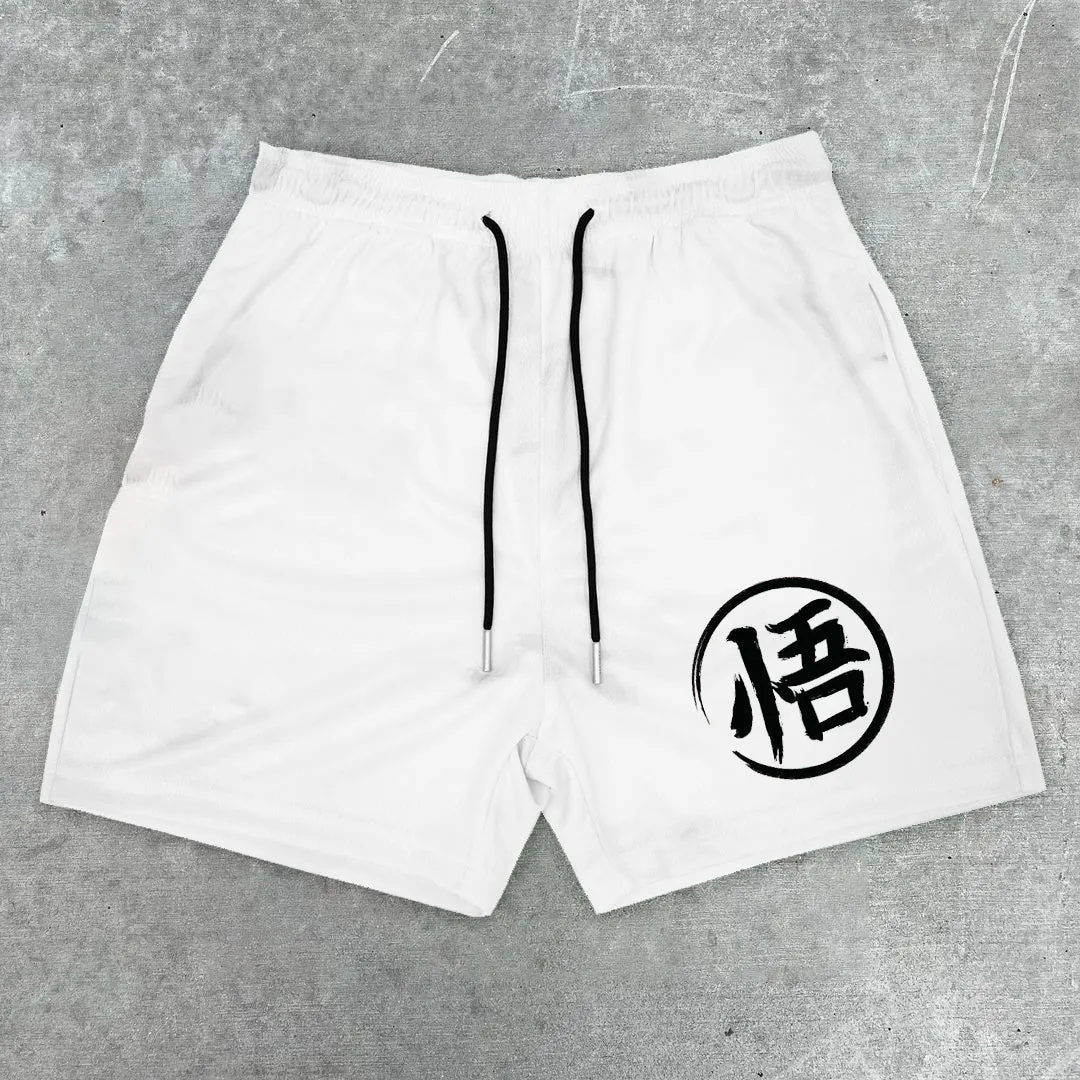 Preppy printed track shorts