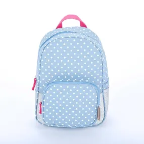 Preschool Mini Backpack: Blue Polka Dot