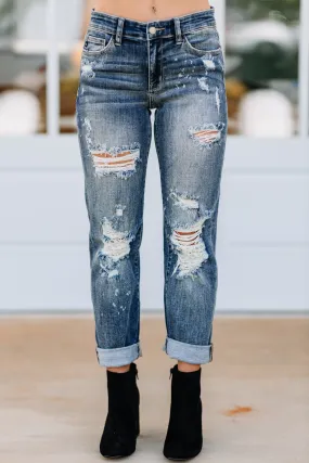 Prime Example Denim Blue Boyfriend Jeans