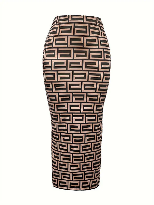 Printed Bodycon Skirts Bottoms