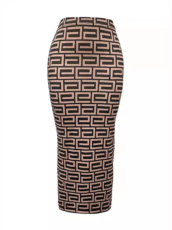 Printed Bodycon Skirts Bottoms