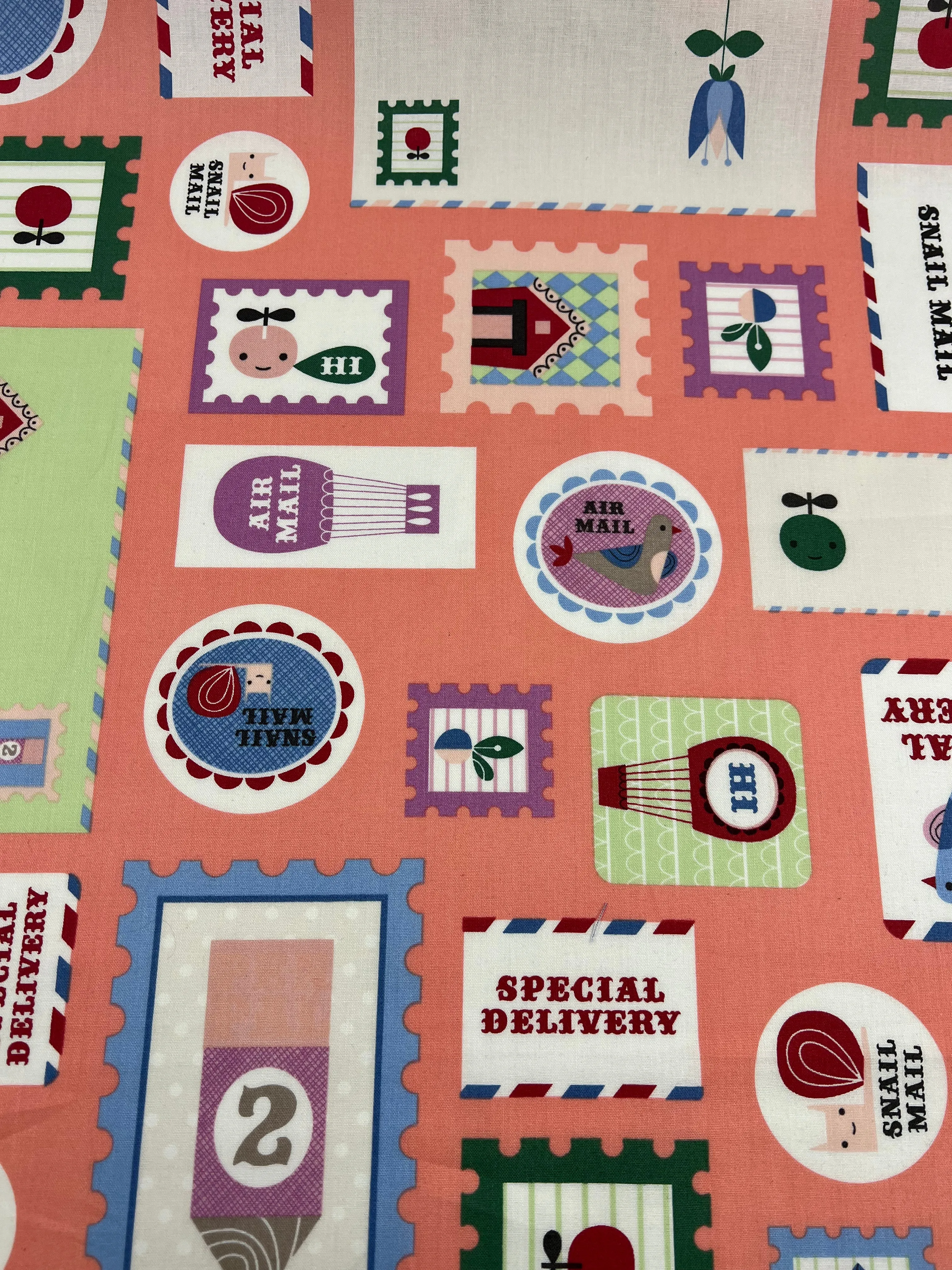 Printed Cotton - Stamps - 112cm
