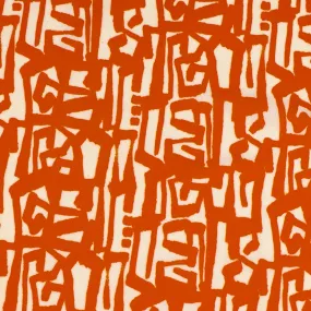 Printed Crepe Knit - TRICIA - 015 - Orange