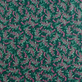 Printed Metallic Chiffon Yoryu - CHANTAL - 003 - Teal