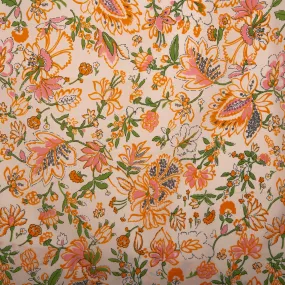 Printed Polyester - KOSHIBO - Leafs - Blush