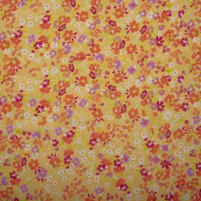 Printed Rayon Poplin - POPPY - Florals - Yellow