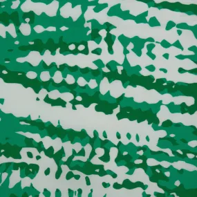 Printed Stretch Cotton Poplin - PAULINA - Abstract - Green