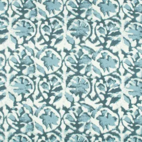 Printed Voile - SILVIA - 027 - Grey Blue