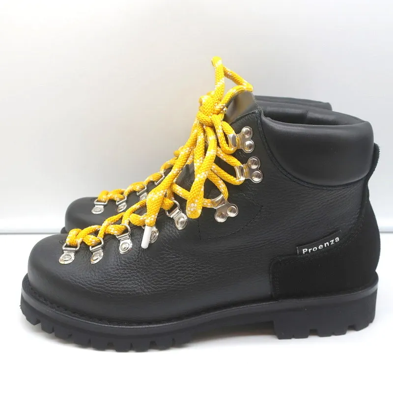 Proenza Schouler Hiking Boots Black Leather & Suede Size 41 Lace-Up Ankle Boots