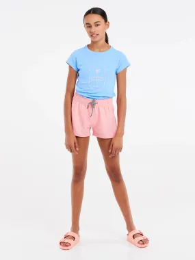 Protest PRTEVI JR Girls Beach Swim Shorts - Shell Pink