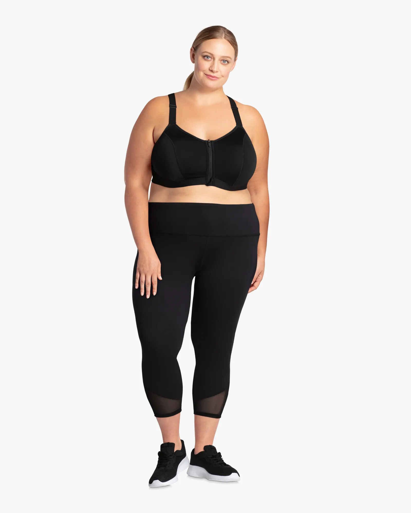 Provo Zip-Front Sports Bra | Black