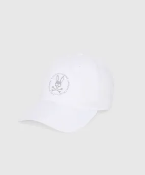 Psycho Bunny Crosby Reflective Print Baseball Cap - White