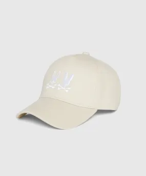 Psycho Bunny Kingwood Embroidered Baseball Cap - Natural Linen