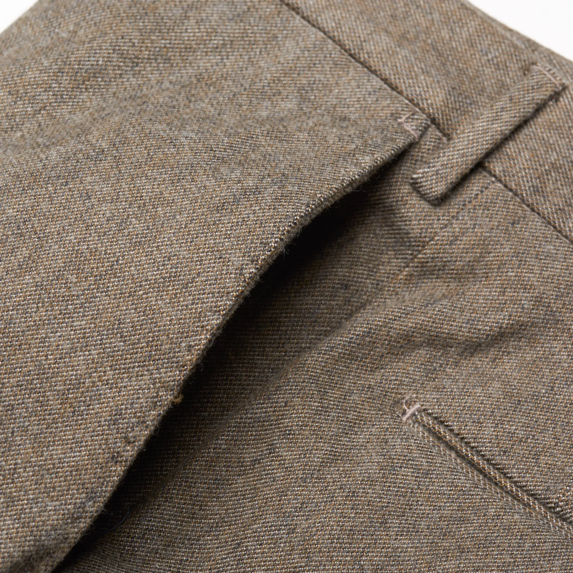 PT01 PANTALONI TORINO "Jacques" Khaki Flannel Twill Cotton Flat Front Pants NEW US 40