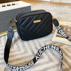 PU Leather Messenger Bag Zipper Handbag