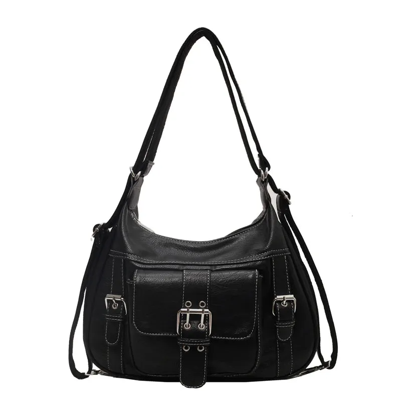 Pu Leather Shoulder Bags Female Bags on Sale High Quality New Sewing Thread Solid Square Wallet Bolsas De Ombro