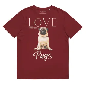 Pug lovers sustainable t-shirt