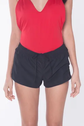 Pull-on Board Shorts with Criss-Cross Side Detail