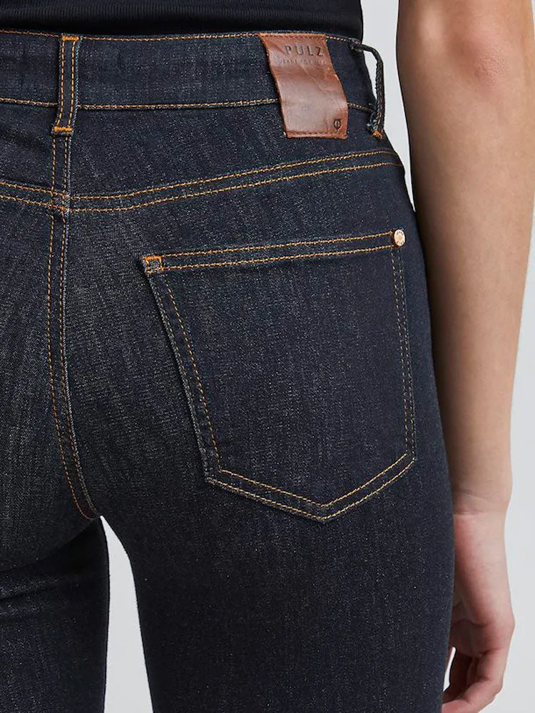 Pulz PzEmma Straight Leg Jeans Un-Wash Dark