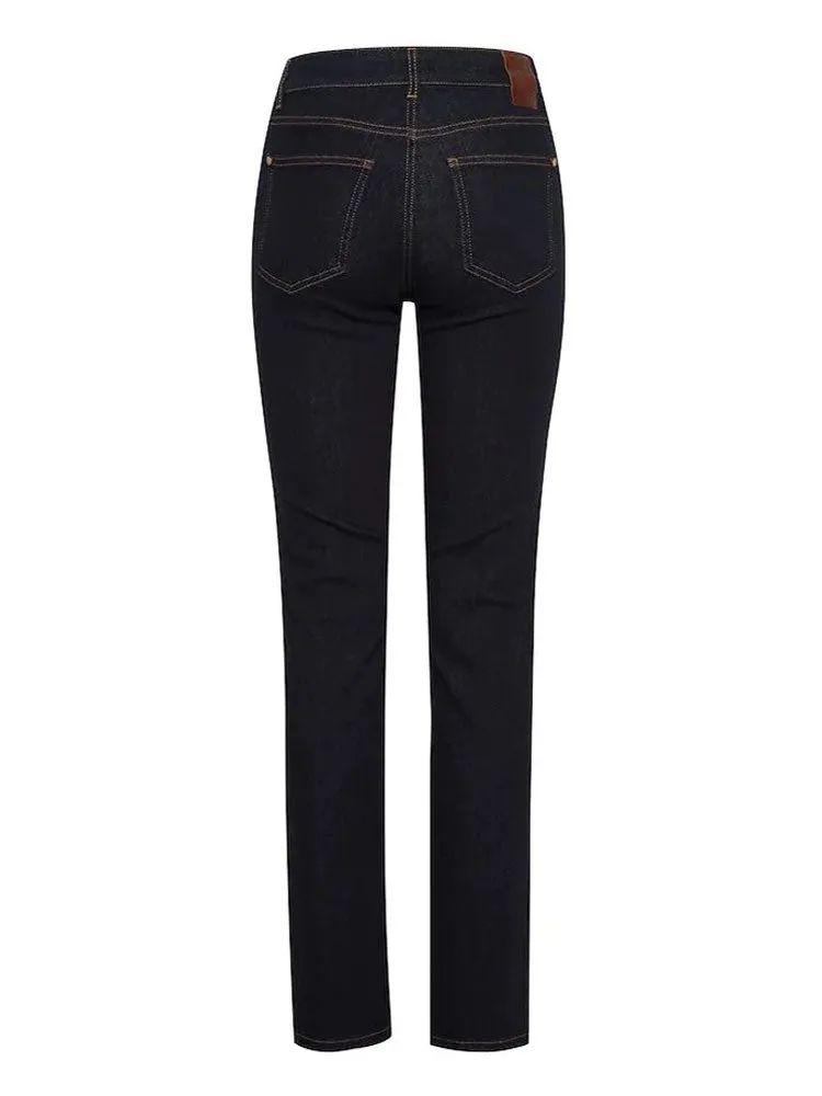 Pulz PzEmma Straight Leg Jeans Un-Wash Dark