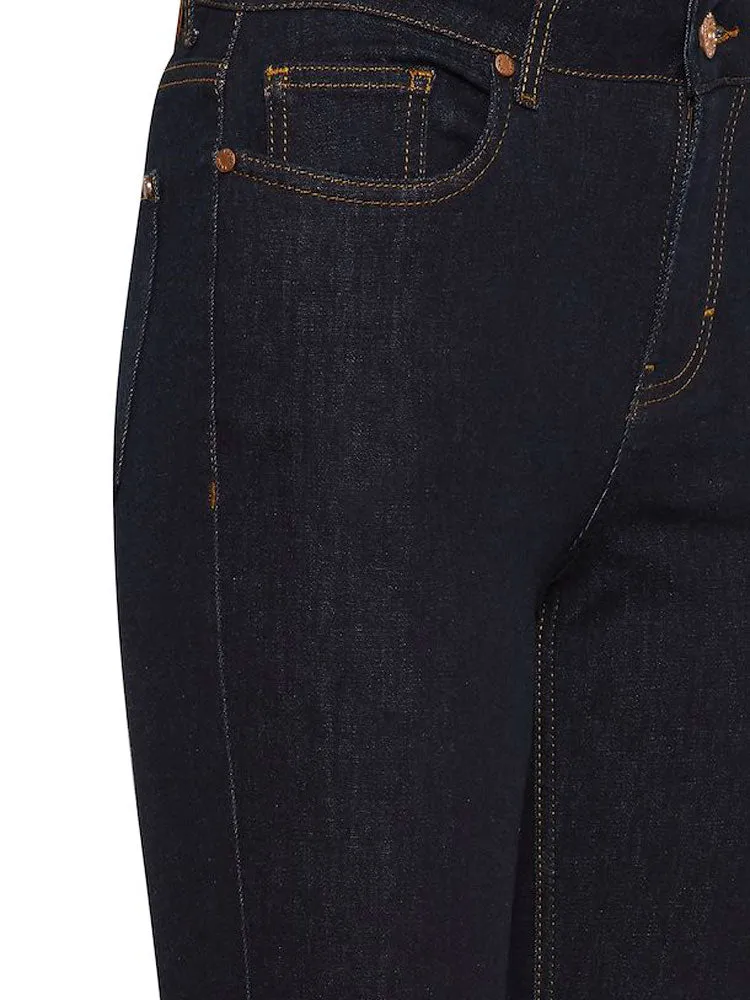Pulz PzEmma Straight Leg Jeans Un-Wash Dark