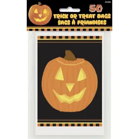 Pumpkin favor bags, 50 per package