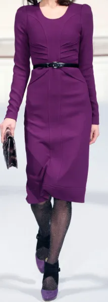 Purple Double Wool Crêpe
