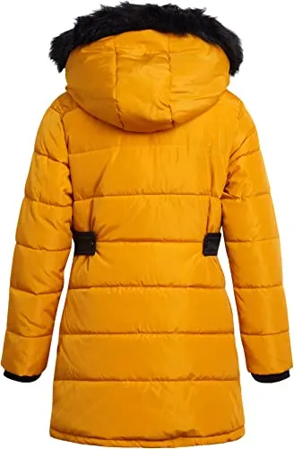 Quilted Anorak W/Oversized Zip Gold