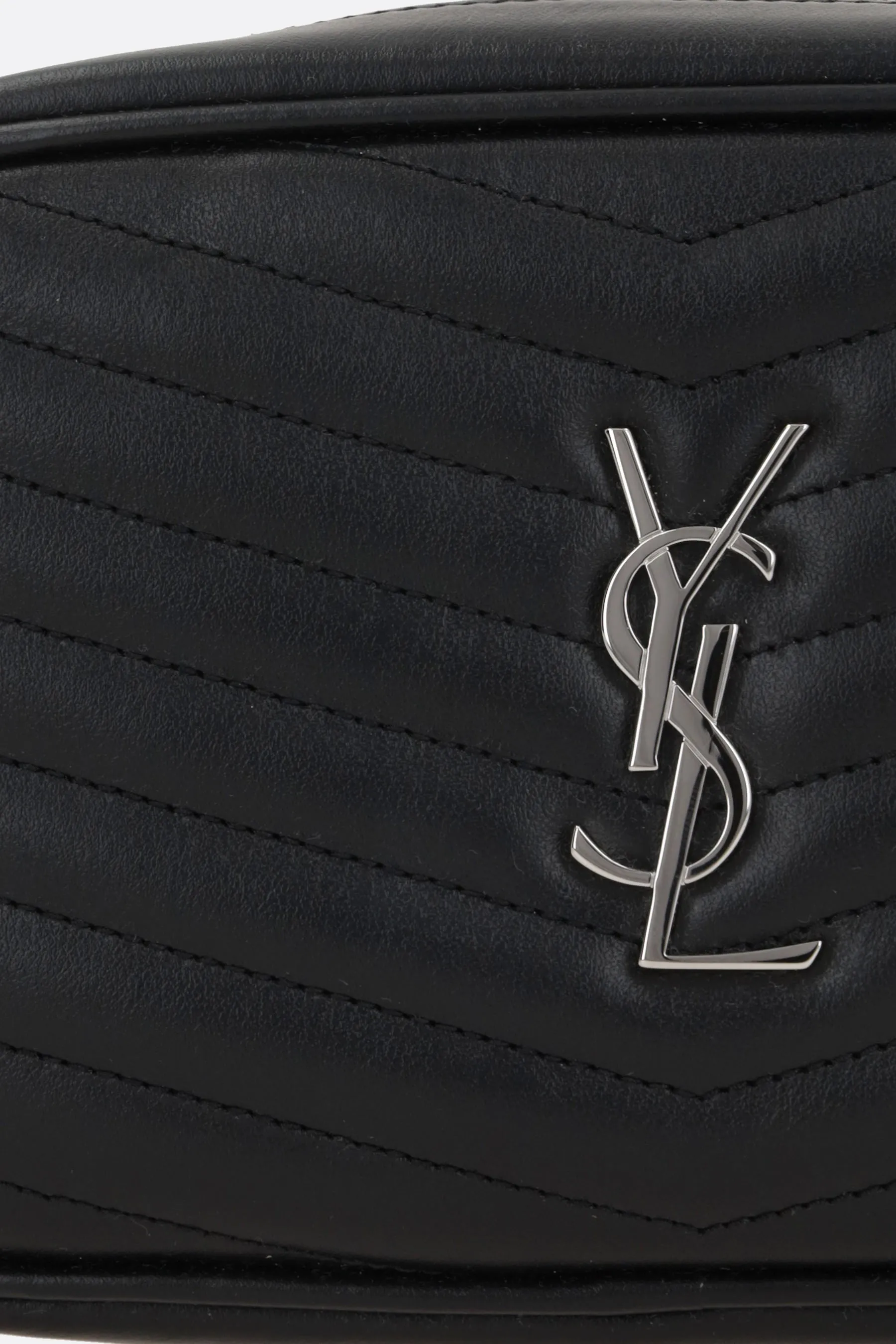 Quilted Diamond Pattern Leather Crossbody