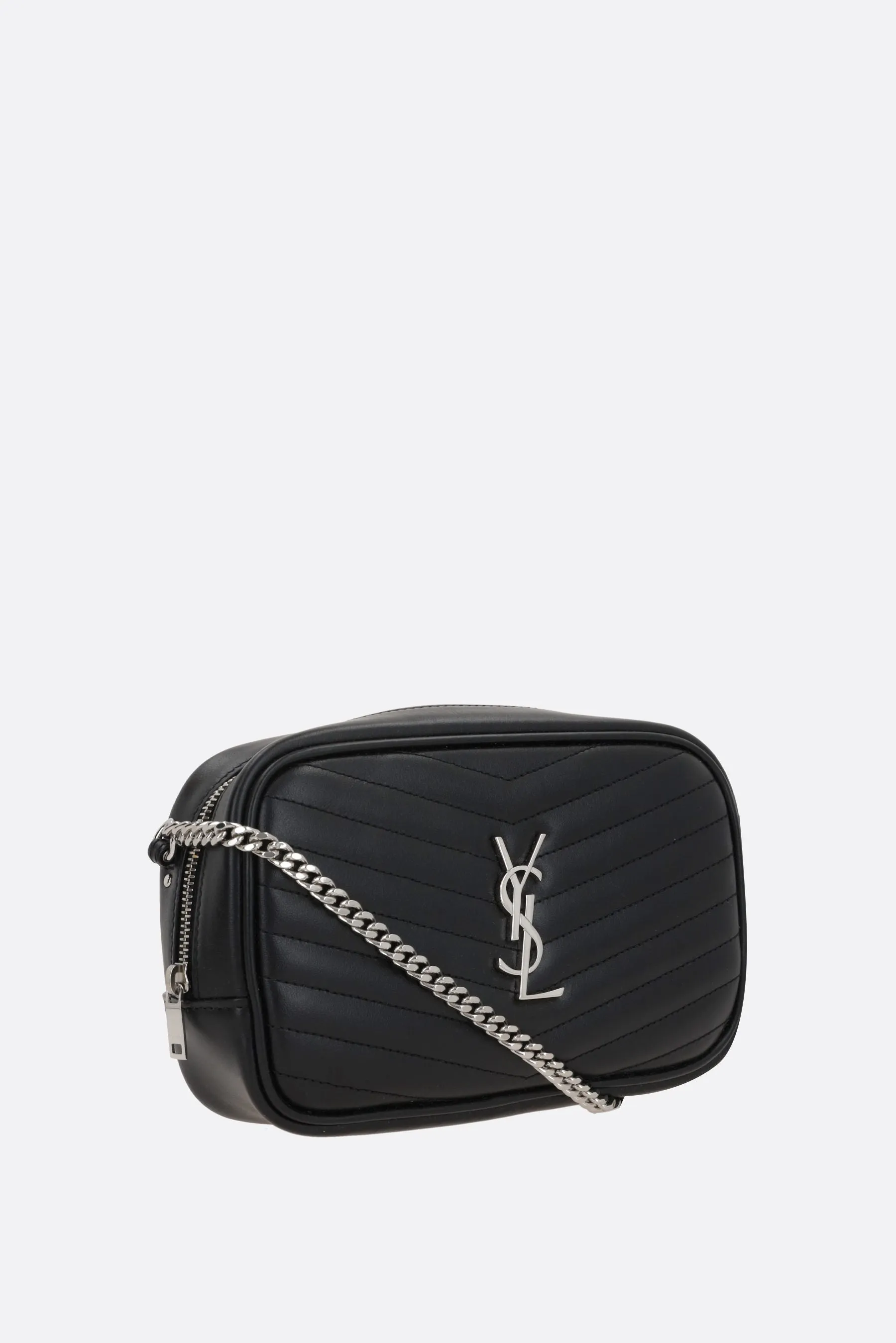 Quilted Diamond Pattern Leather Crossbody