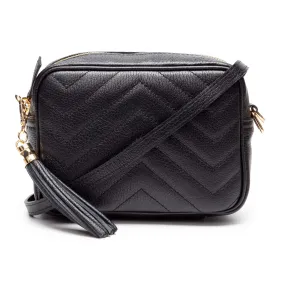 Quilted Standard Crossbody Bag - Black