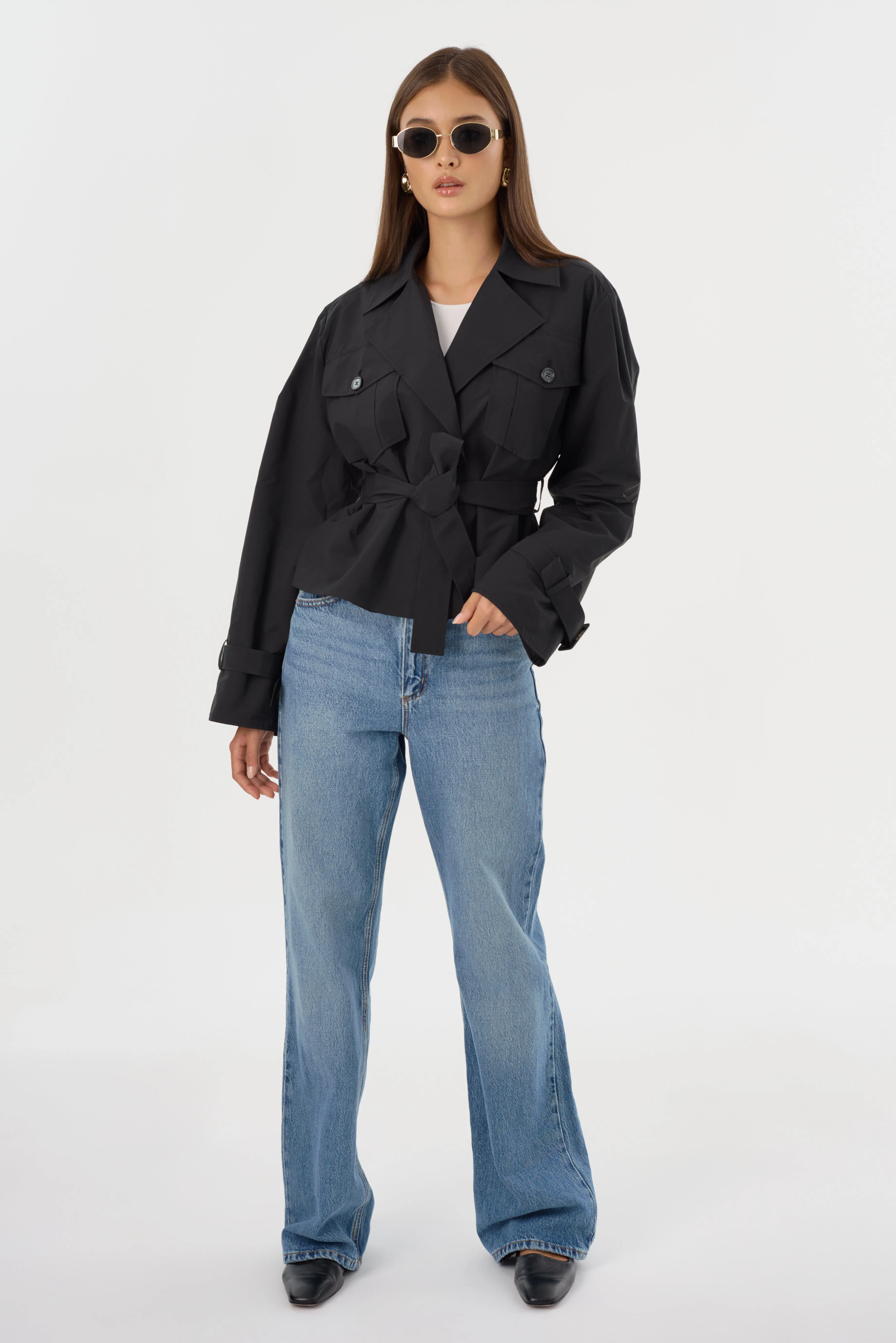 QUINN | Cropped Trench Coat